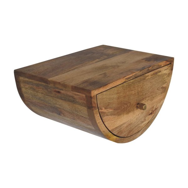 Solid  Mango Wood Crescent Floating Bedside - Image 4