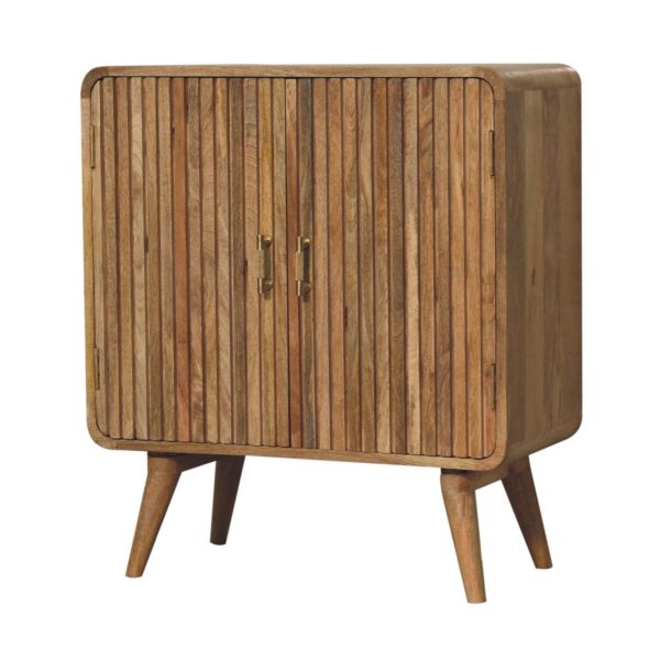 Mango Wood T-bar Ridged Cabinet - Image 3