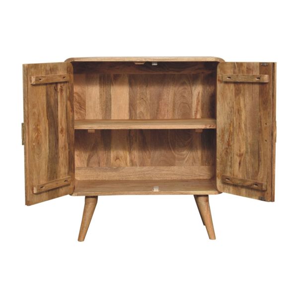 Mango Wood T-bar Ridged Cabinet - Image 6