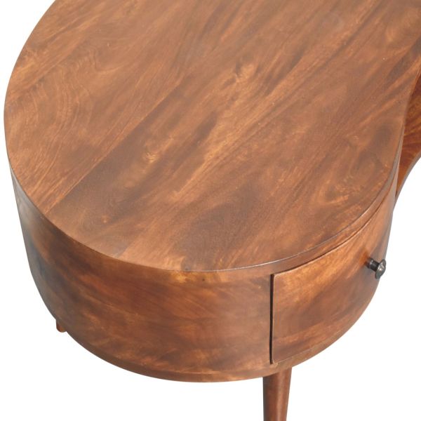 Solid Mango Wood Large Chestnut Wave Coffee Table - Image 5