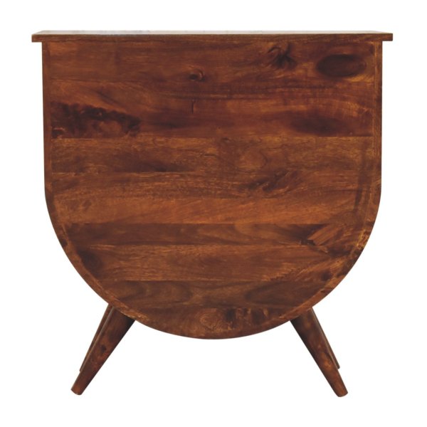 Solid Mango Wood Solid Chestnut Finished Mango Wood 3 Drawer Agra Chest of Drawers - Image 10