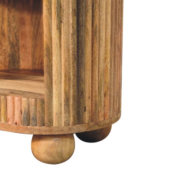 Solid Mango Wood Soba Ball Open Slot Bedside - Image 7
