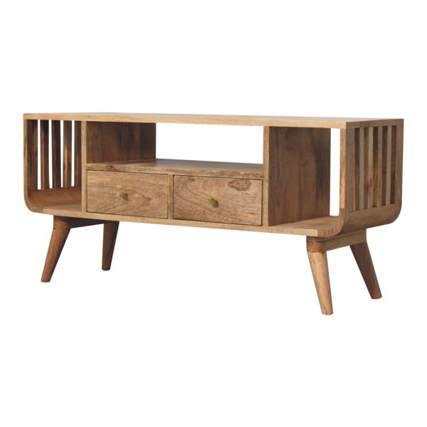 Solid Mango Wood Soba Nordic Multi Media Unit - Image 2