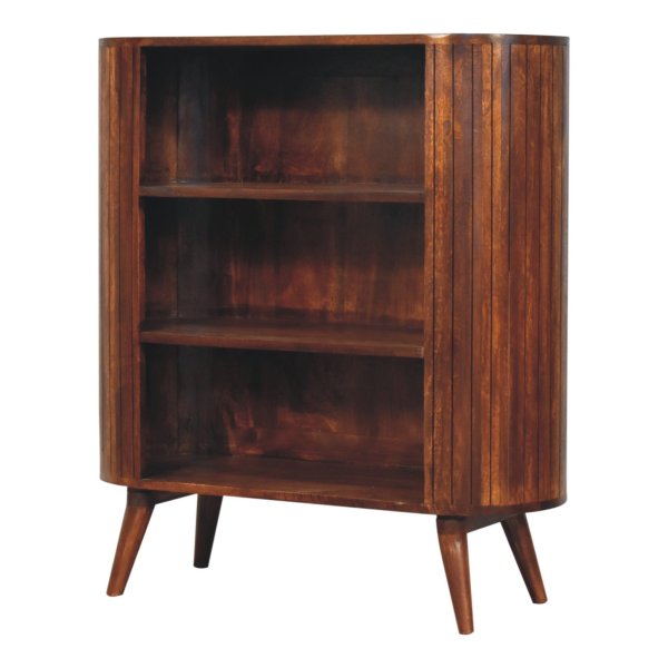 Solid Mango Wood Cortez Chestnut Open Cabinet - Image 3