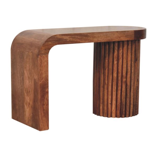 Solid Mango Wood Honey Caramel Serenity Coffee Table - Image 3