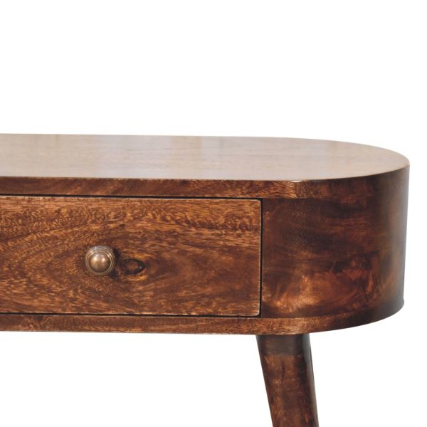 Solid Mango Wood Mini Albion California Walnut Console - Image 3