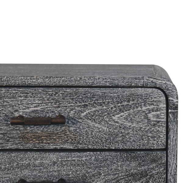 Sandblasted Ash Curved Bedside - Image 4