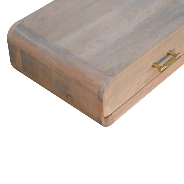 Solid Mango Wood Sonoma T-bar Wall Mounted Bedside - Image 5