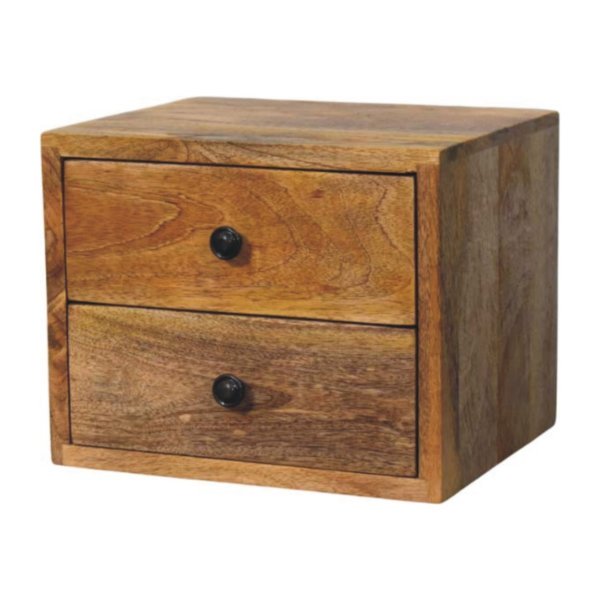 Solis 2-Drawer Oak-ish Wall Mounted Nightstand - Image 3
