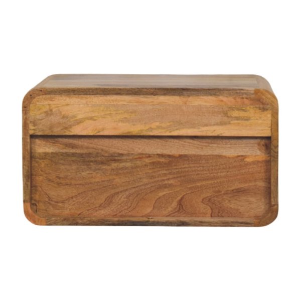 Solid Mango Wood Avora Wall-Mounted Oak Finished Nightstand - Image 8