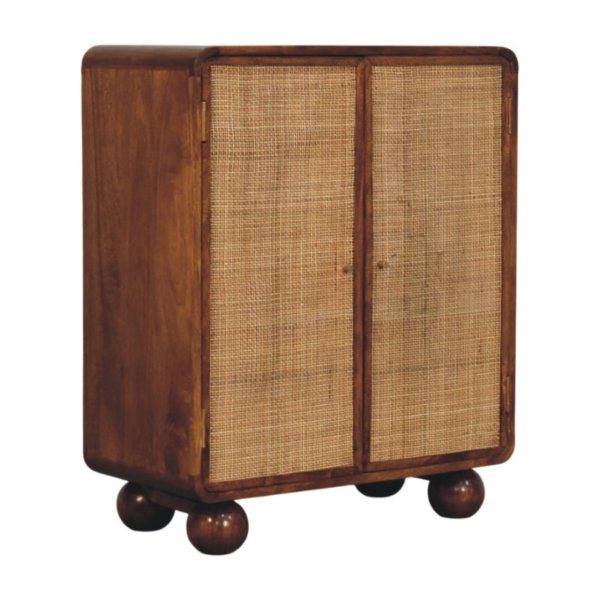 Solid Mango Wood Larissa 2 Door Chestnut Cabinet