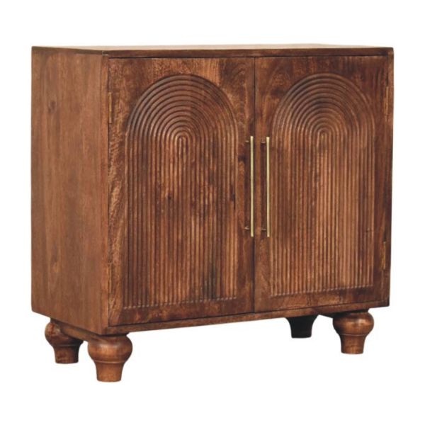 Solid Mango Wood Arco Groove Sideboard