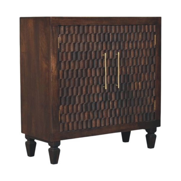 Solid Mango Wood Vesta Textured Cabinet