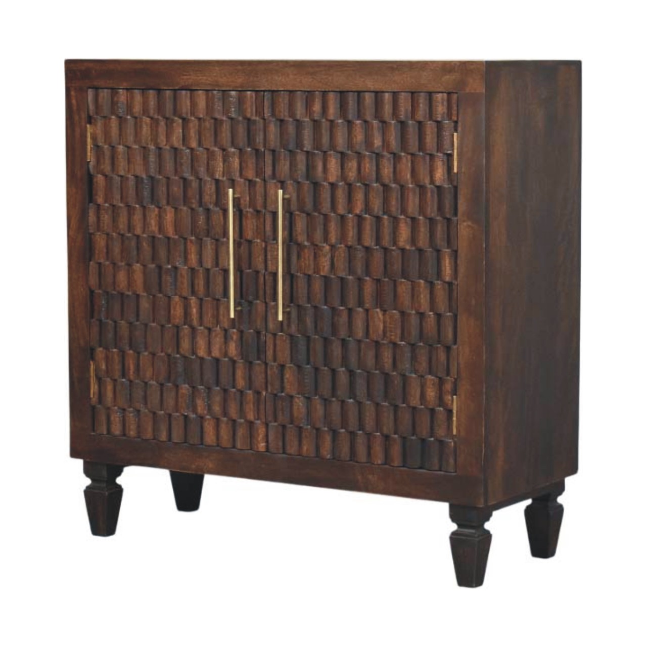 Solid Mango Wood Vesta Textured Cabinet - Image 2