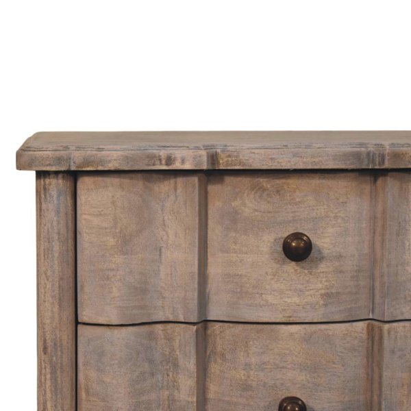 Solid Mango Wood Lume Washed Bedside Table - Image 3