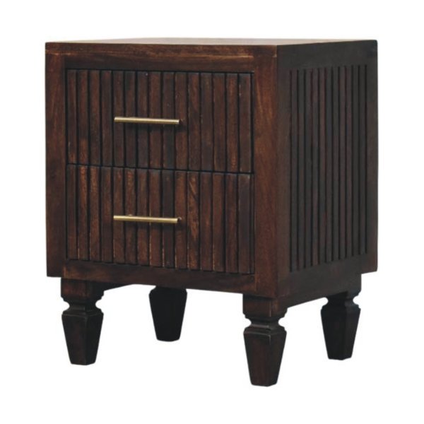 Solid Mango Wood Mango Wood Belmont 2 Drawer Nightstand - Image 2