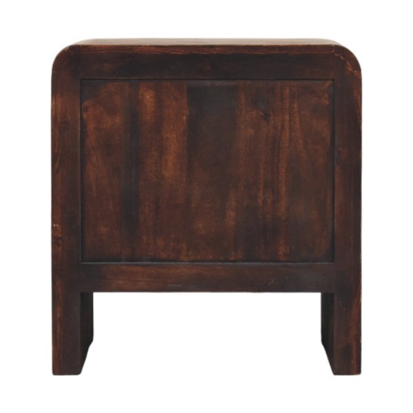 Solid Mango Wood Copenhagen 2-Drawer Nightstand in Smoked Oak - Image 8