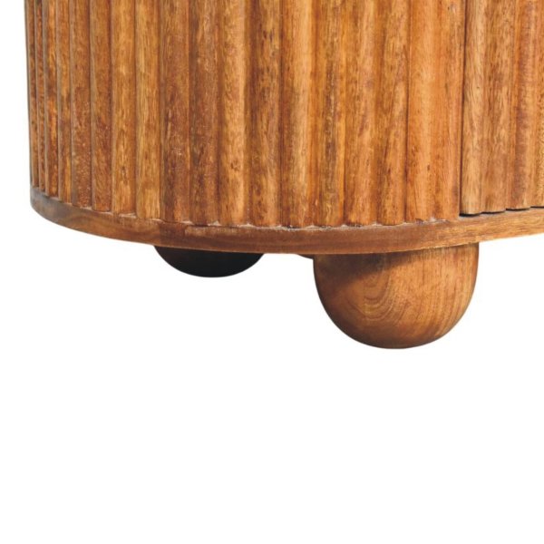 Solid Mango Wood Ridgefront Chest - Amber Oak - Image 6
