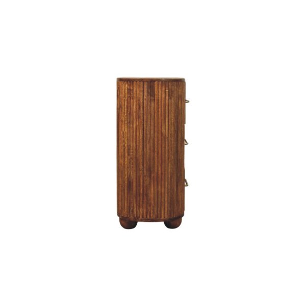 Solid Mango Wood Ridgefront Chest - Amber Oak - Image 7