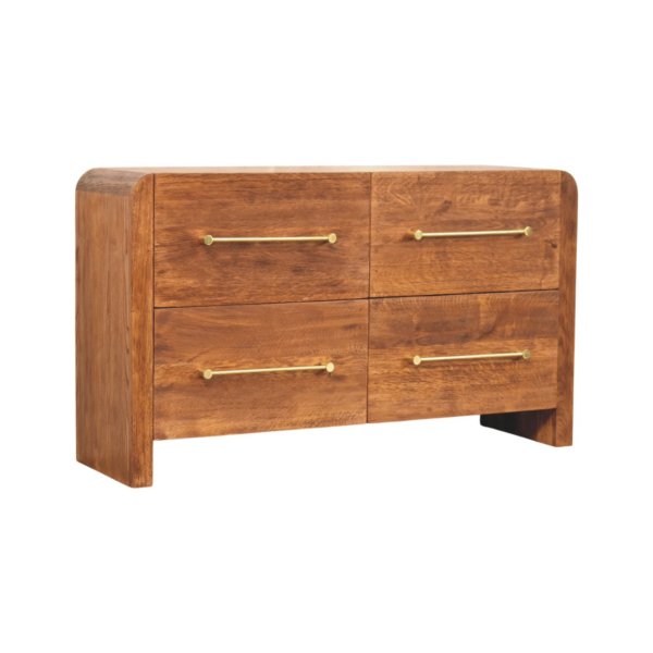 Solid Mango Wood Oakline Four Drawer Chest