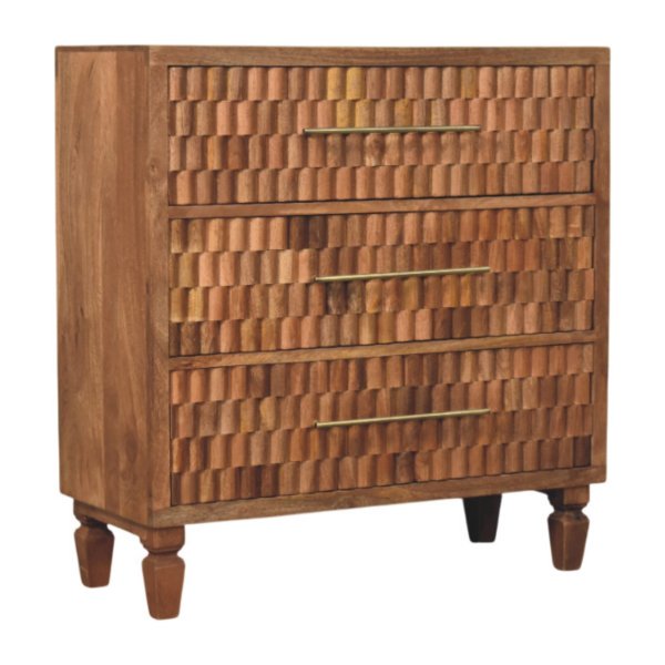 Solid Mango Wood Cadiz Carved Storage Chest - Image 2