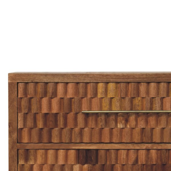 Solid Mango Wood Cadiz Carved Storage Chest - Image 3