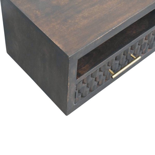 Mango Wood Arno Wall-Mounted Nightstand - Image 2