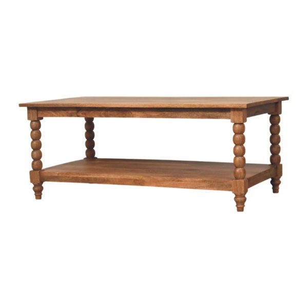 Solid Mango Wood Barley Twist Coffee Table