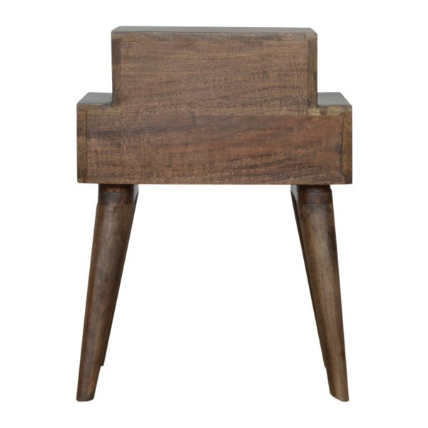 Solid Mango Wood Walnut and White Painted Bedside - Image 9