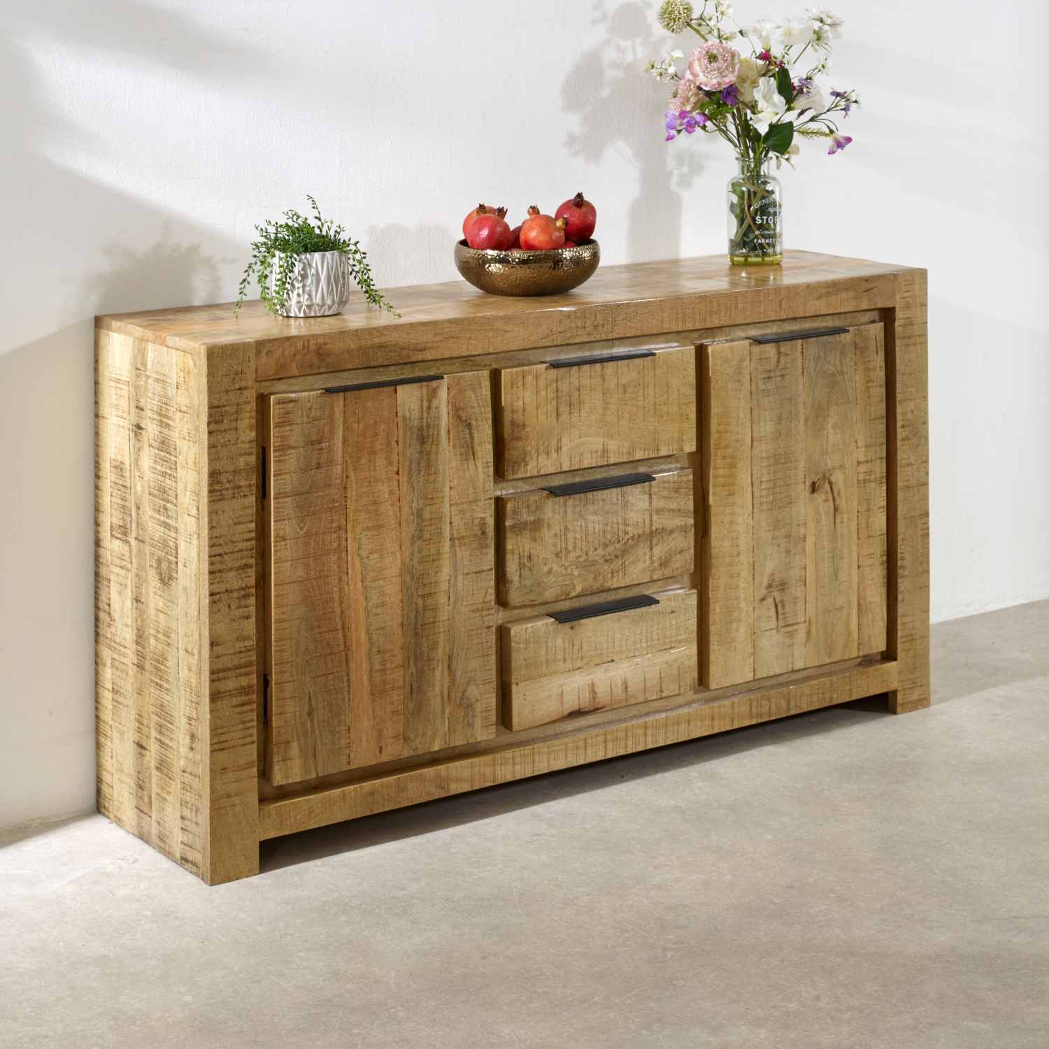 Surrey Solid Wood Large Sideboard 2 Door 3 Drawer - Image 8