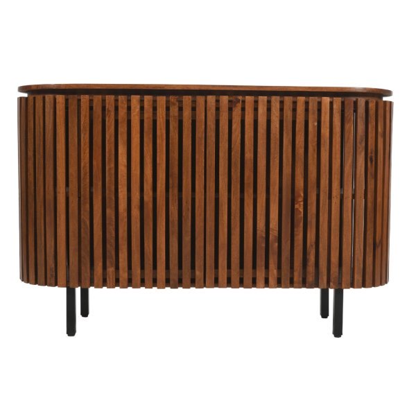 Slatted Mango Wood 2 Doors Sideboard