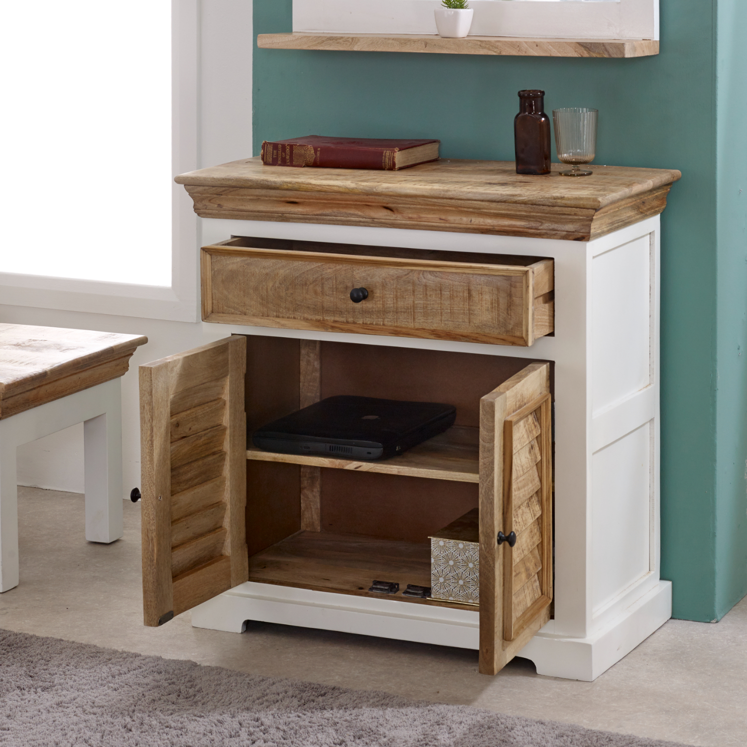 Alfie Wood Sideboard - 1 Drawer & 2 Doors - Image 4