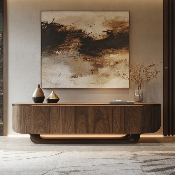 Solid Mango Wood Vista Media Unit