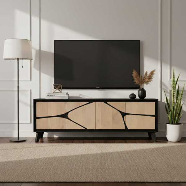 Boho Large Low Board TV Cabinet / Low Sideboard