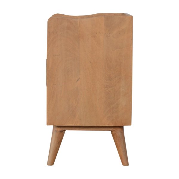 Solid Mango Wood Two Tone 3 Drawer White Hand Painted Cabinet - Image 8