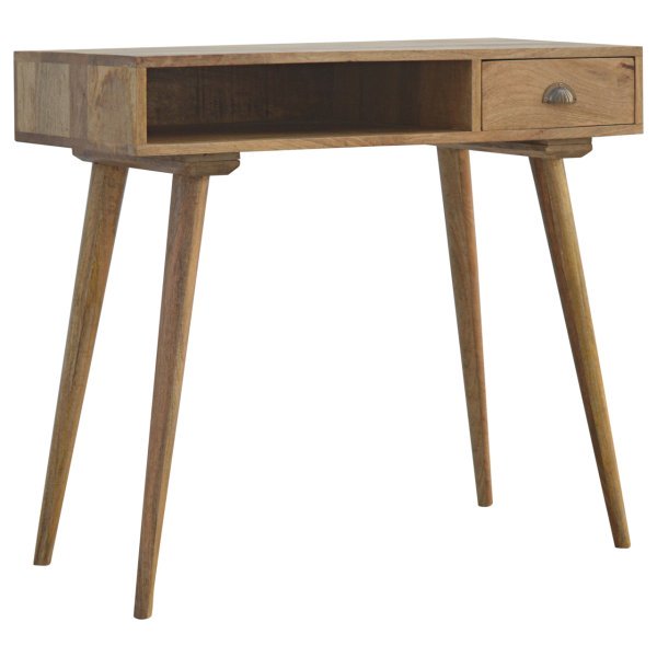 Mango Wood Open Slot Nordic Writing Desk