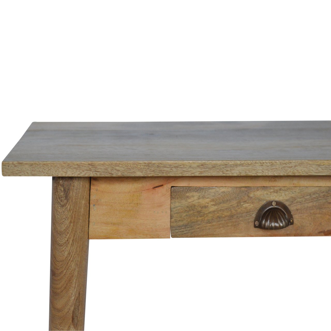 Mango Wood 2 Drawer Nordic Writing Desk - Image 6