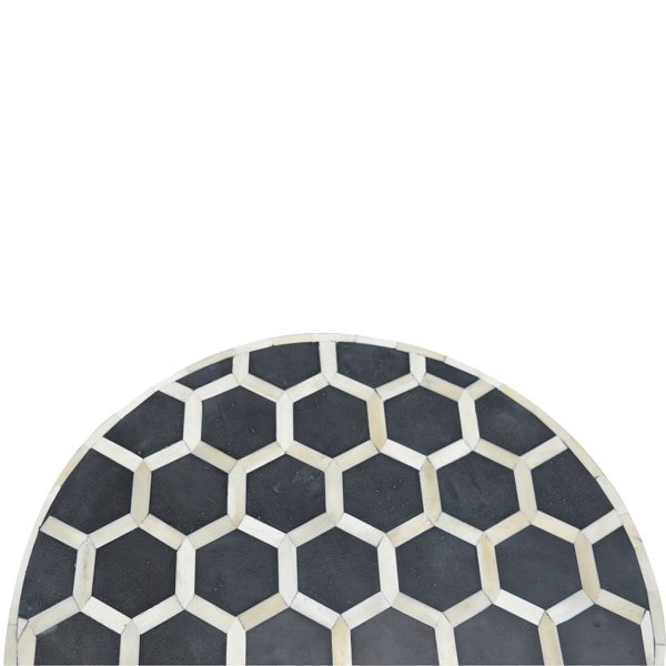 Solid Mango Wood Bone Inlay Cylindrical Stool - Image 3