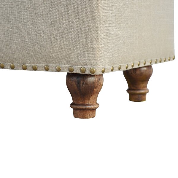 Studded Linen Lid-up Bench - Image 5