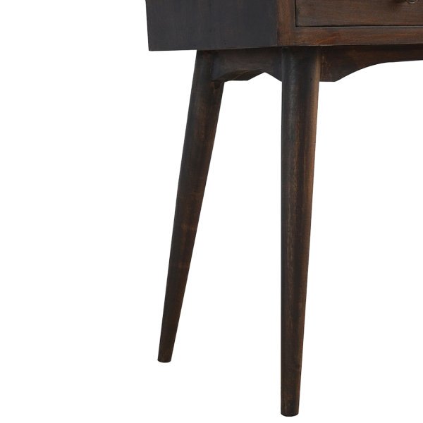 Solid Mango Wood 2 Drawer Walnut Hallway Console - Image 5