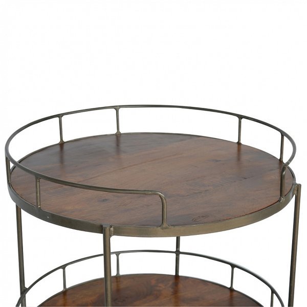 Industrial Round Butler Tray Table - Image 4