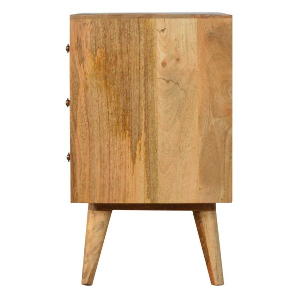 Solid Oak Finished Three Drawers One Hand Carved Pineapple Front Cupboard - Image 7