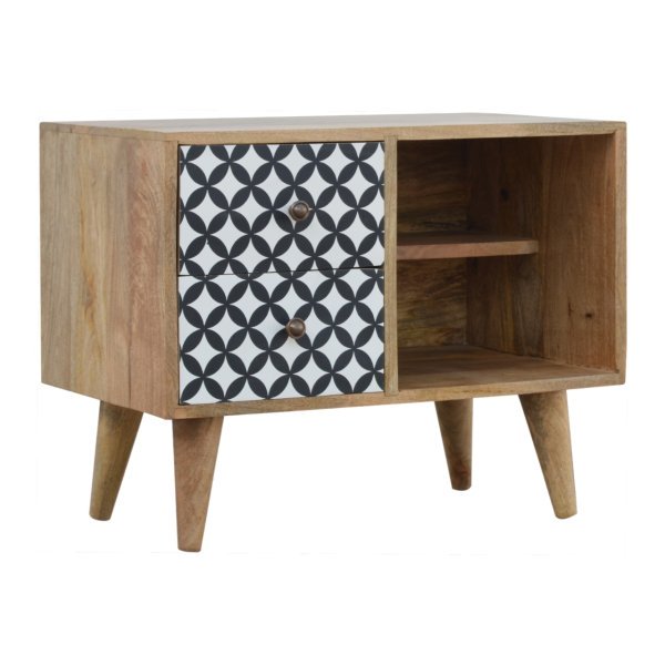 Solid Mango Wood District Diamond Mini Cabinet - Image 2