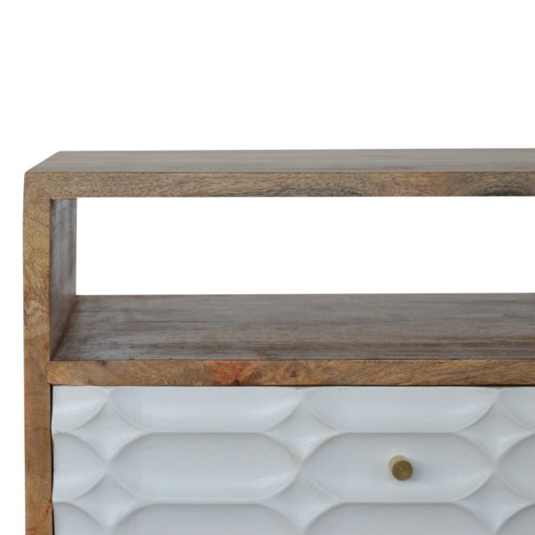 Solid Mango Wood Capsule Bedside with Open Slot - Image 3