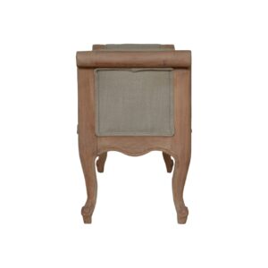 Solid Sun Bleached Finished Mango Wood French Style Mud Linen Bench