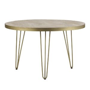 Light Gold Round Dining Table