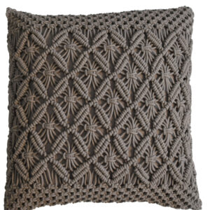 Solid Mango Set of 2 Lira Grey Cushions