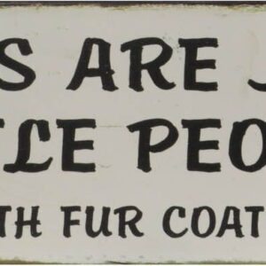 Mango Wood Cats Are Just Little People Plaque