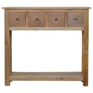 Solid Mango Wood 4 Drawer Country Console