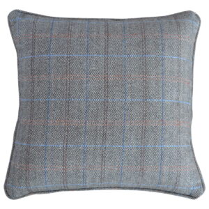Genuine Checked Tweed Cushion with Removable Cover and Filled Cushion